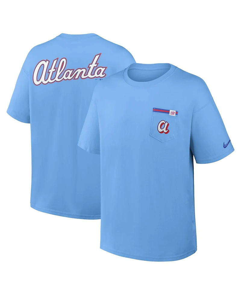 Nike Men's Blue Atlanta Braves City Connect Max90 Pocket T-Shirt