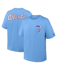 Nike Men's Blue Atlanta Braves City Connect Max90 Pocket T-Shirt
