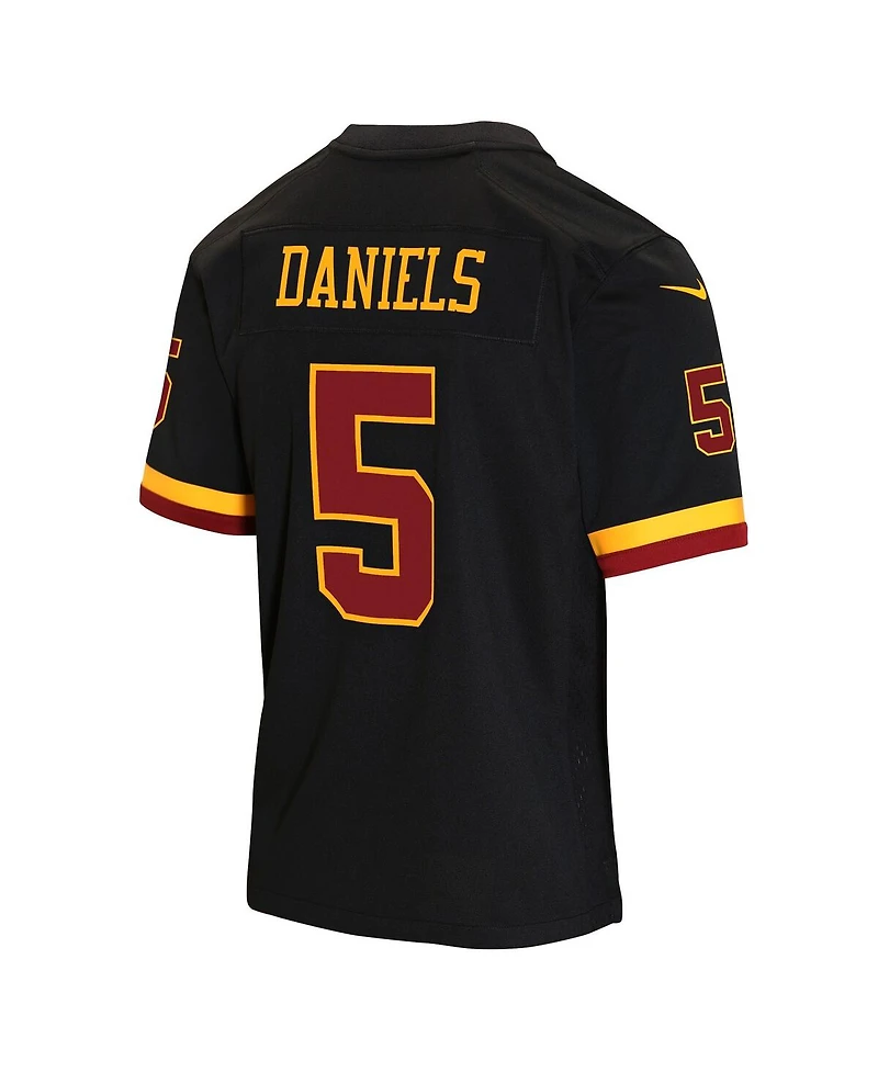 Nike Big Boys and Girls Jayden Daniels Black Washington Commanders Hail Raiser Alternate Game Jersey