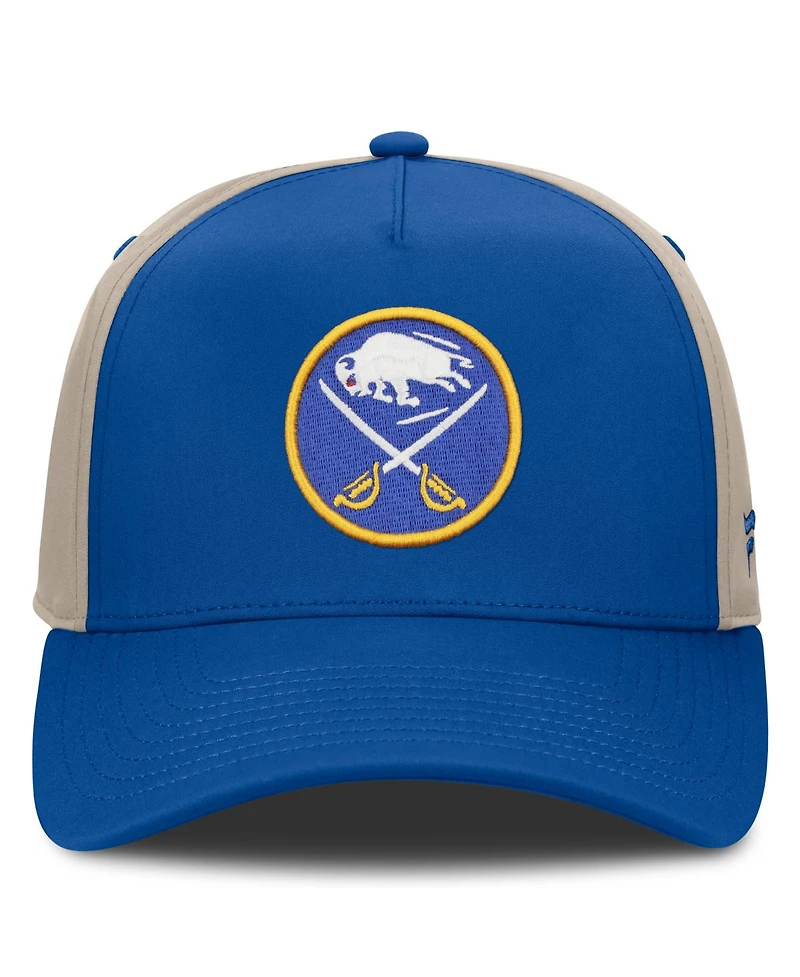 Fanatics Men's Royal/Tan Buffalo Sabres 2026 Stanley Cup Playoffs Locker Room Adjustable Hat