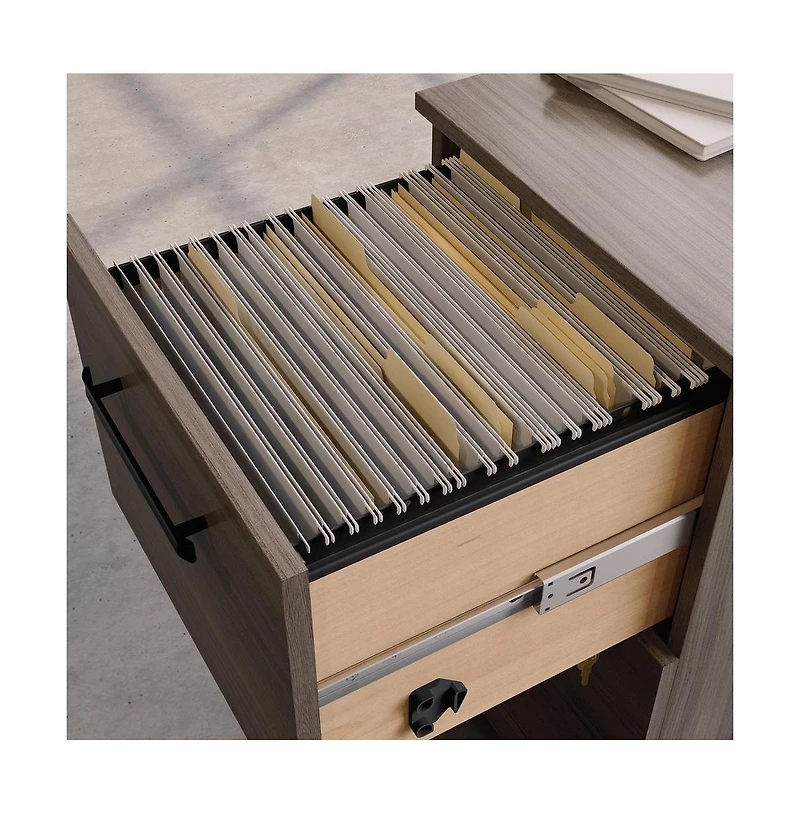 Sauder Affirm Commercial Office File Cabinet, Hudson Elm finish