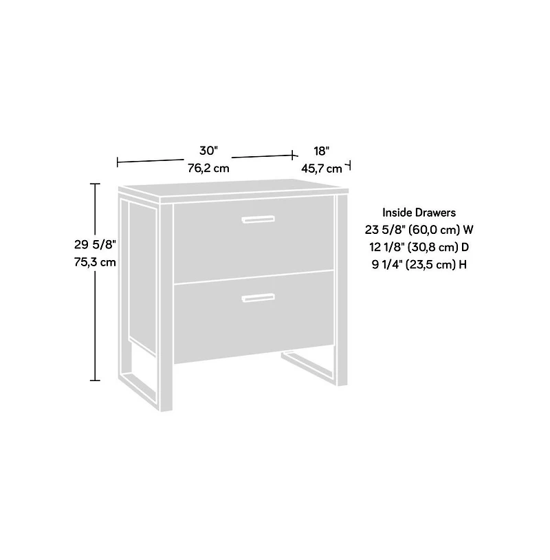 Sauder Rock Glen File Cabinet, Blade Walnut finish