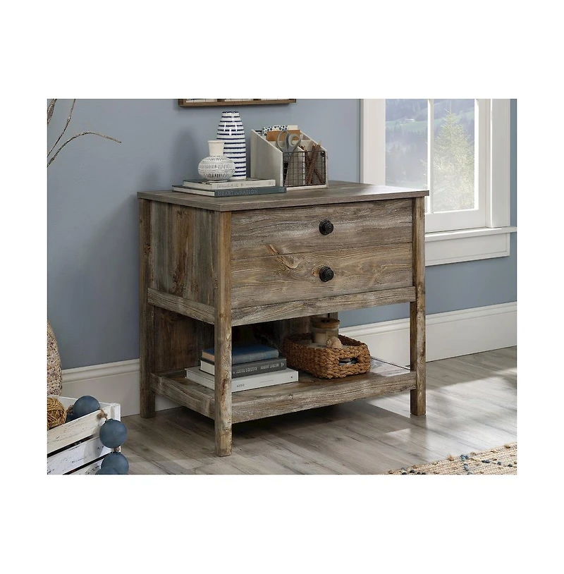 Sauder Granite Trace File Cabinet, Rustic Cedar finish
