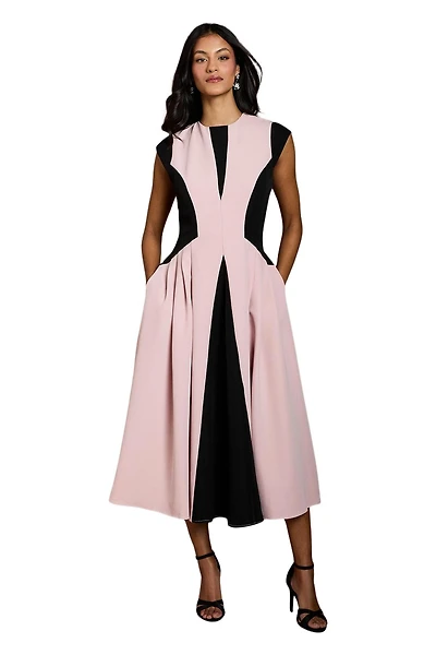 Coast Women's Crepe Colour Block Midi Dress