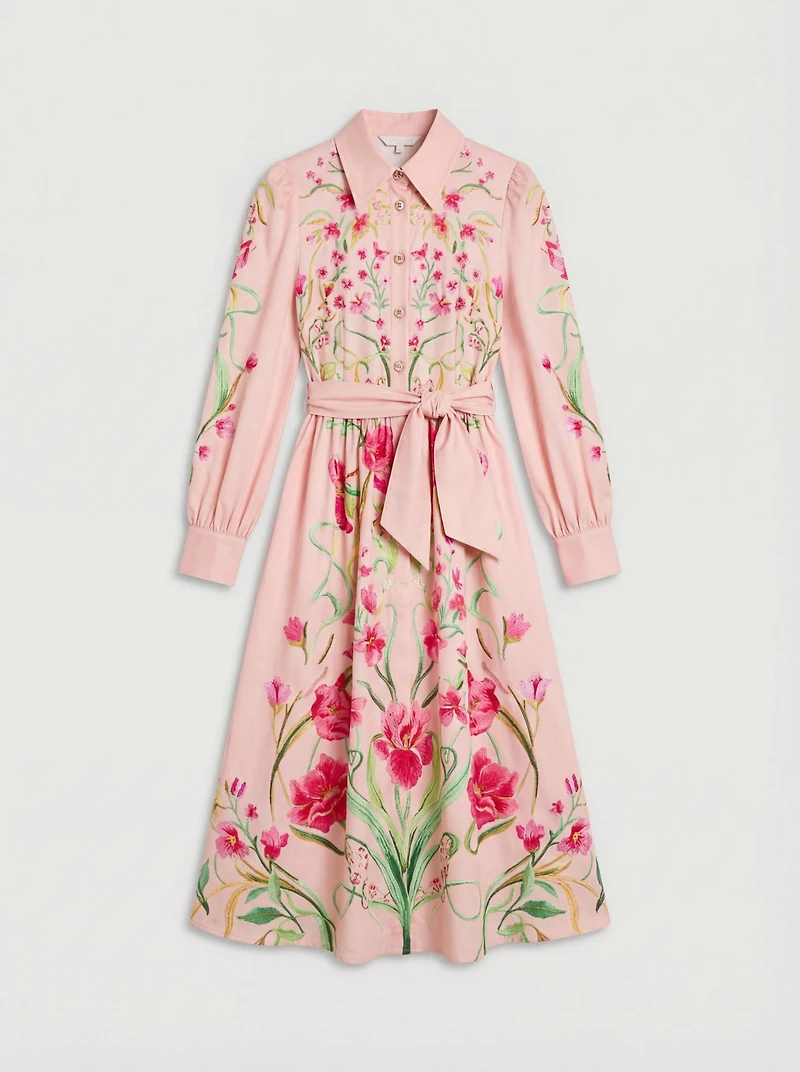 Coast Women's Border Print Organza Shirt Dress