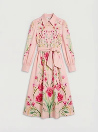 Coast Women's Border Print Organza Shirt Dress