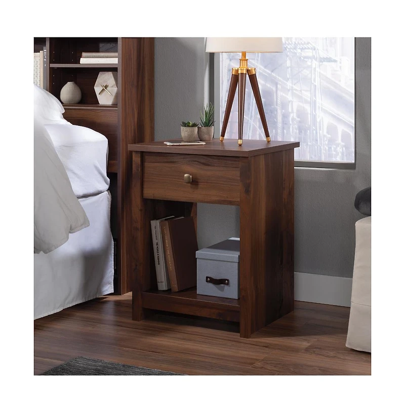 Sauder River Ranch Night Stand, Grand Walnut finish