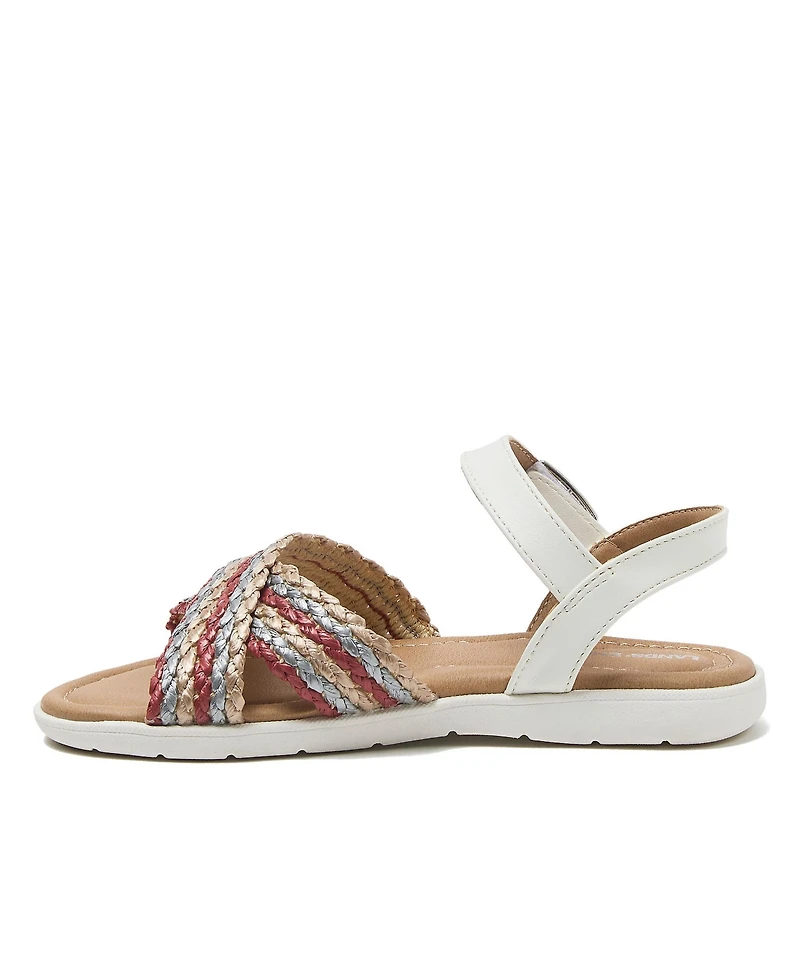 Lands' End Little Girls Easy On Braided Sandals