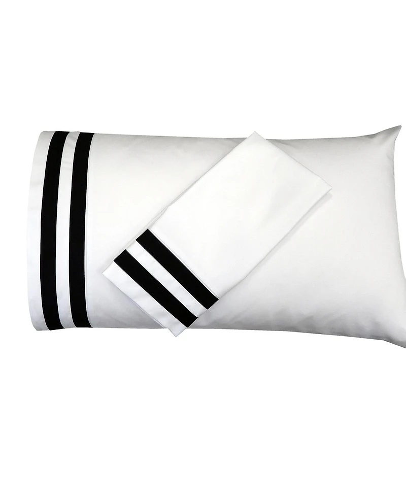 Egyptian Linens Banded Pillowcase Set Luxurious 608 Thread Count Usa