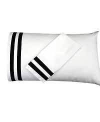 Egyptian Linens Banded Pillowcase Set Luxurious 608 Thread Count Usa