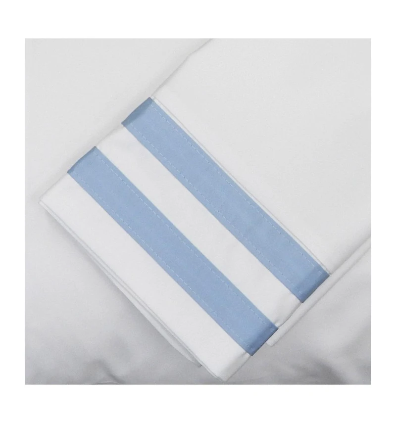 Egyptian Linens Banded Pillowcase Set Luxurious 608 Thread Count Usa