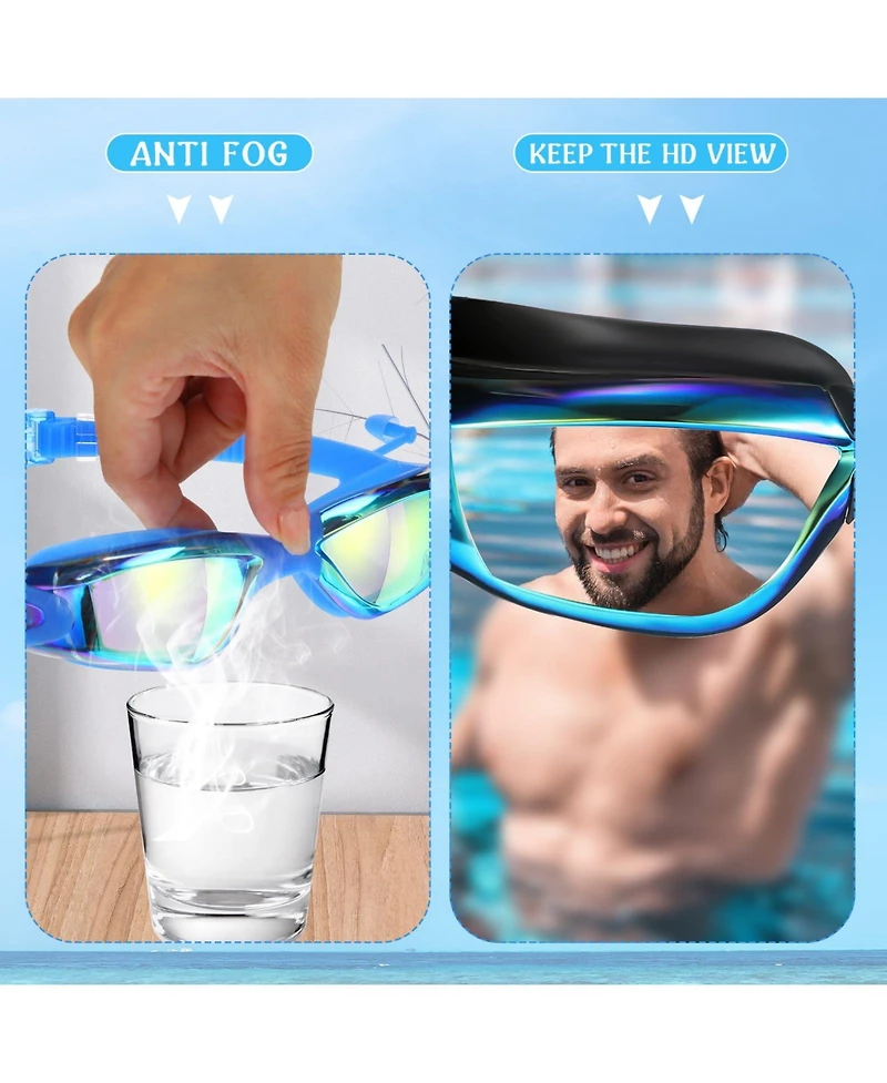 Gnuadz 8pieces Swim Goggles Anti Fog Silicone Ear Plug Nose Clip