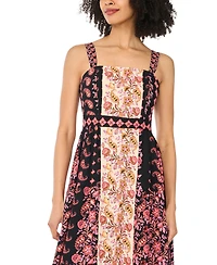 CeCe Women's Sleeveless Square Neck Midi Dress