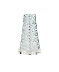 Possini Euro Design Modern Table Lamps 28.5" Tall Set of 2 Light Sky Fluted Glass Drum Shade for Living Room Bedroom Office Family