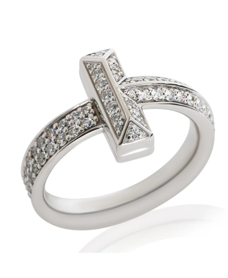 Pre-Owned Tiffany & Co White Gold Diamond Tiffany T T1 Ring