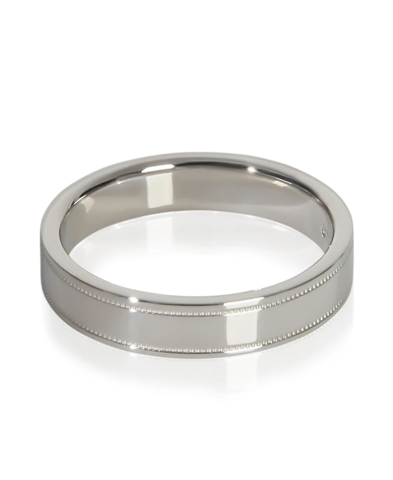Pre-Owned Tiffany & Co Platinum 4mm Milgrain Band