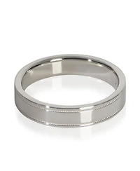 Pre-Owned Tiffany & Co Platinum 4mm Milgrain Band
