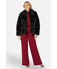 Yumi Women's Luxe Faux Fur Coat