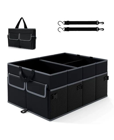 Gouun 13-Gallon Foldable Car Trunk Organizer with Removable Divider and 6 Pockets