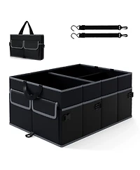 Gouun 13-Gallon Foldable Car Trunk Organizer with Removable Divider and 6 Pockets