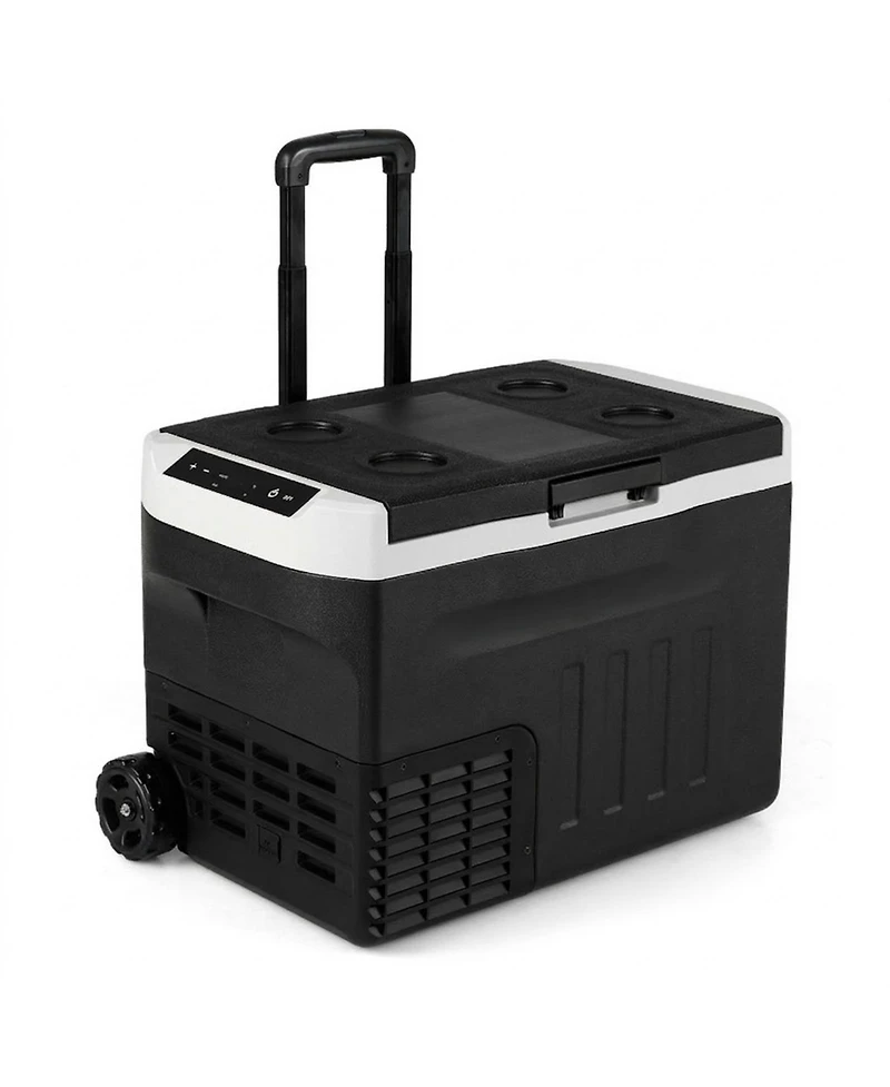 Gouun 32-Quart Portable Car Refrigerator Freezer with Touch Panel and Removable Divider