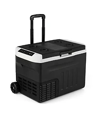 Gouun 32-Quart Portable Car Refrigerator Freezer with Touch Panel and Removable Divider