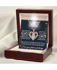 Gnuadz Mom Necklace Sterling Heartfelt Message Lighted Box