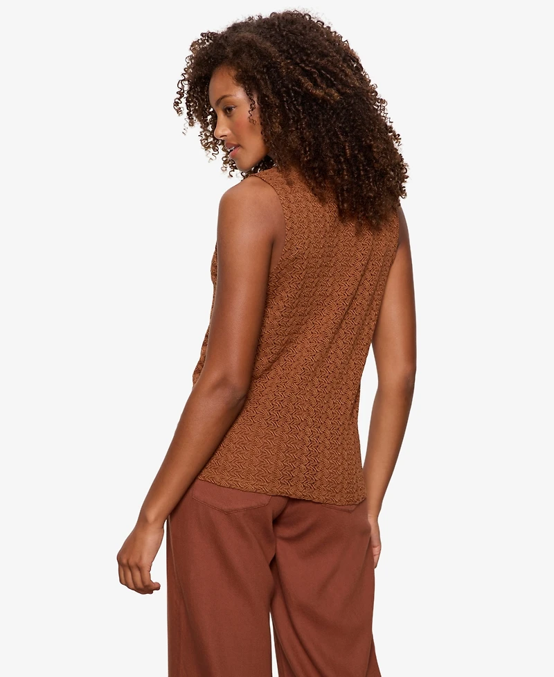 Sanctuary Women's No Rush Button-Front Sleeveless Tank Top