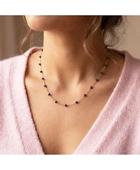 The Lovery Sapphire Bead Chain Necklace 14k Gold