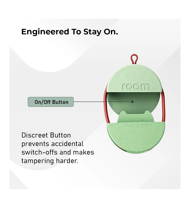 Roam smart tracker - Bluetooth Item Locator, No Subscription, Waterproof Apple and Android