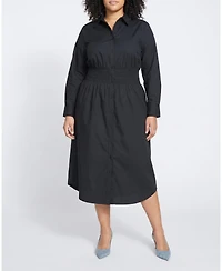 Universal Standard Plus Hamptons Smocked Shirtdress