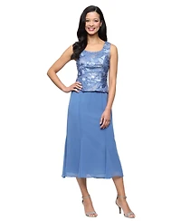 Alex Evenings Petite Scoop Neck Dress and Soutache Open Jacket, 2-Piece Set