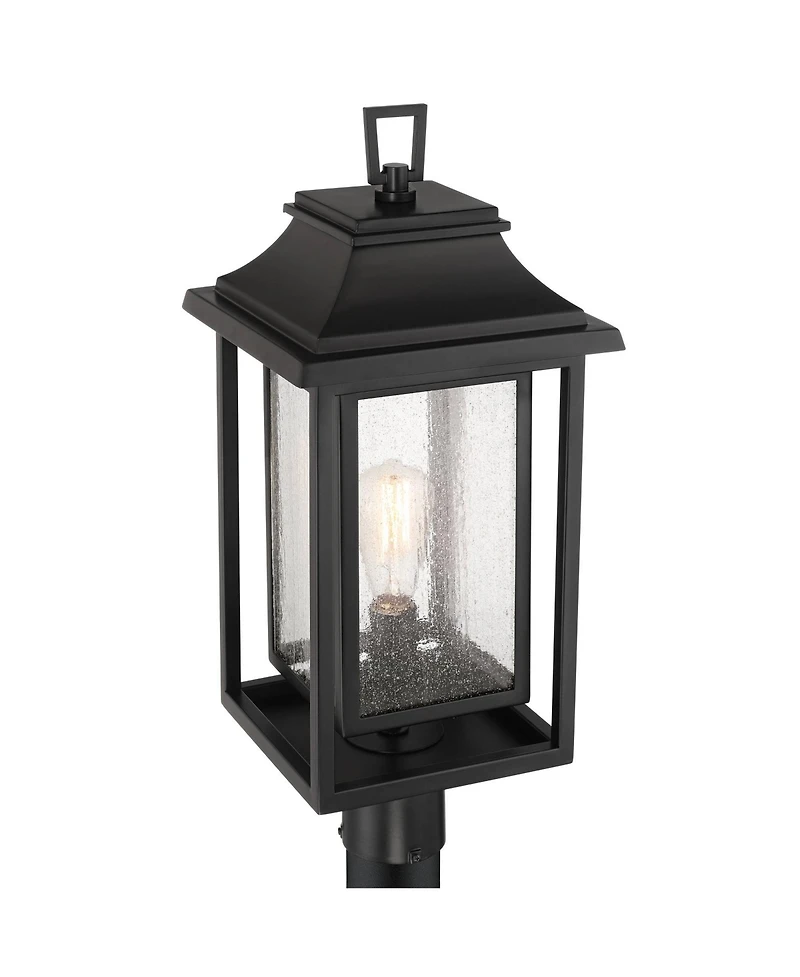 John Timberland Cecile 23 High Mission Outdoor Post Mount Light Fixture Pole Porch House Box Lantern Weatherproof Clear Glass Shade