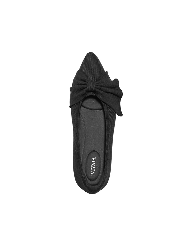 Vivaia Women's Azura Pointed-Toe Bow Ballet Flats