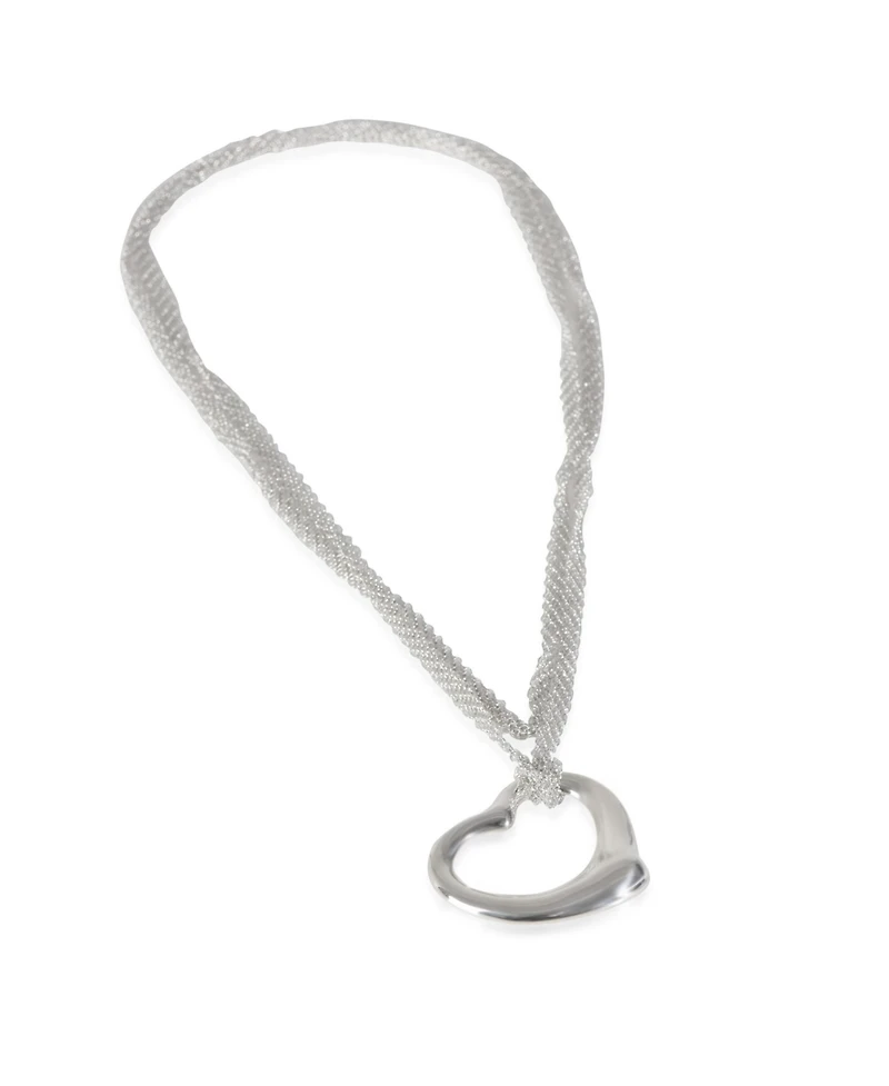 Pre-Owned Tiffany & Co Sterling Silver Elsa Peretti Open Heart Pendant