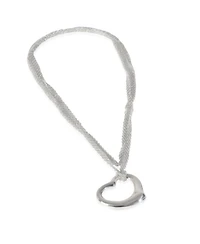 Pre-Owned Tiffany & Co Sterling Silver Elsa Peretti Open Heart Pendant