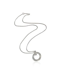 Pre-Owned Tiffany & Co White Gold Diamond Tiffany T T1 Circle Pendant