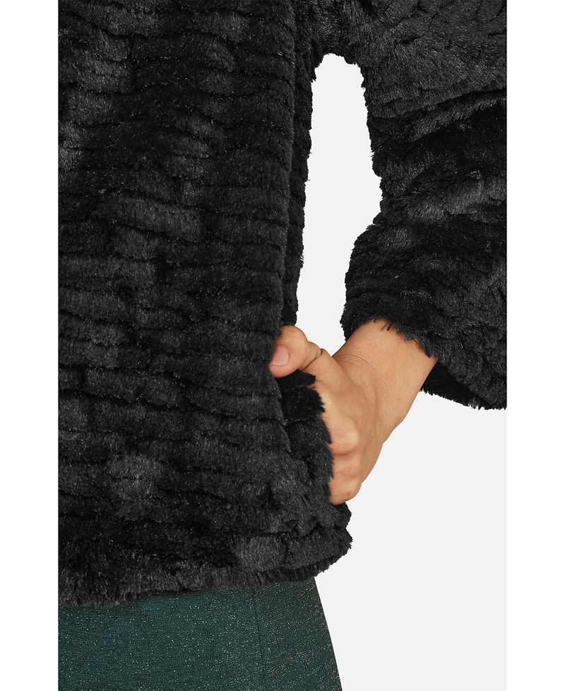 Yumi Women's Faux Fur Short Jacket