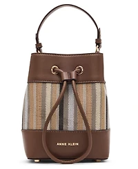 Anne Klein Stripe Mini Bucket Handbag