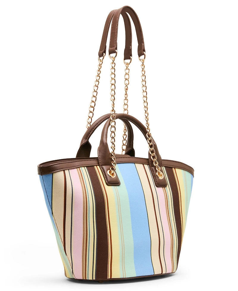 Anne Klein Mixed Stripe Small Tote Handbag