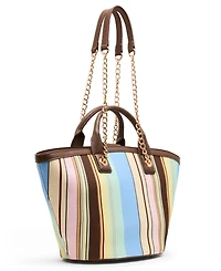 Anne Klein Mixed Stripe Small Tote Handbag