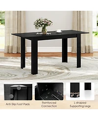 Slickblue Extendable Dining Table 47 to 62 Inches Seats 4-8 Rectangular