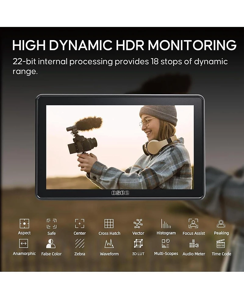 Osee G7 Pro 7" Full Hd Touchscreen Camera Control Field Lcd Monitor, Supports 3G-sdi/4K Hdmi