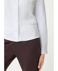 Olsen Women's Mixed Media Jersey Jacket