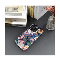 Gonez Case for iPhone 15 Pro - 2-in-1 Dual-Layer Shockproof Protection, Colorful Flower Art Glossy