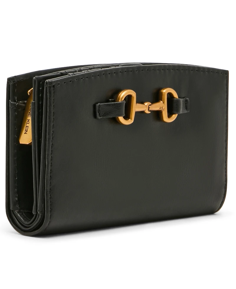 Anne Klein Horsebit Zipper Wallet
