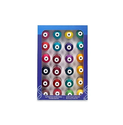 Brother 24-Piece Jewel Tone Embroidery Thread Set