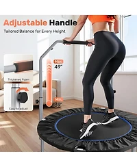 Bcan Foldable Rebounder Trampoline, 330LBS with Adjustable Padded Handle for Indoor/Outdoor Training