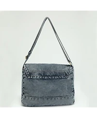 Luma Denim Flap Shoulder Bag Crossbody Purse Casual Blue Jean Handbag Adjustable Strap Everyday Small Messenger Bag