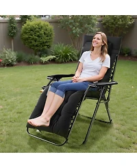 Yiortwo Zero Gravity Recliner Chair Folding Patio Lounge with Cushion Cup Holder